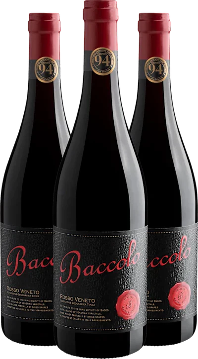 Kit 3 Baccolo Appassimento Rosso Veneto IGT por R$64,90 cada garrafa